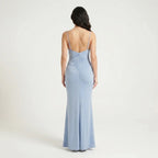 Long Women's Maxi Dress with Spaghetti Straps - Elegant Dress for Weddings and Parties-Dresses-Light Blue-XS-Moninavi